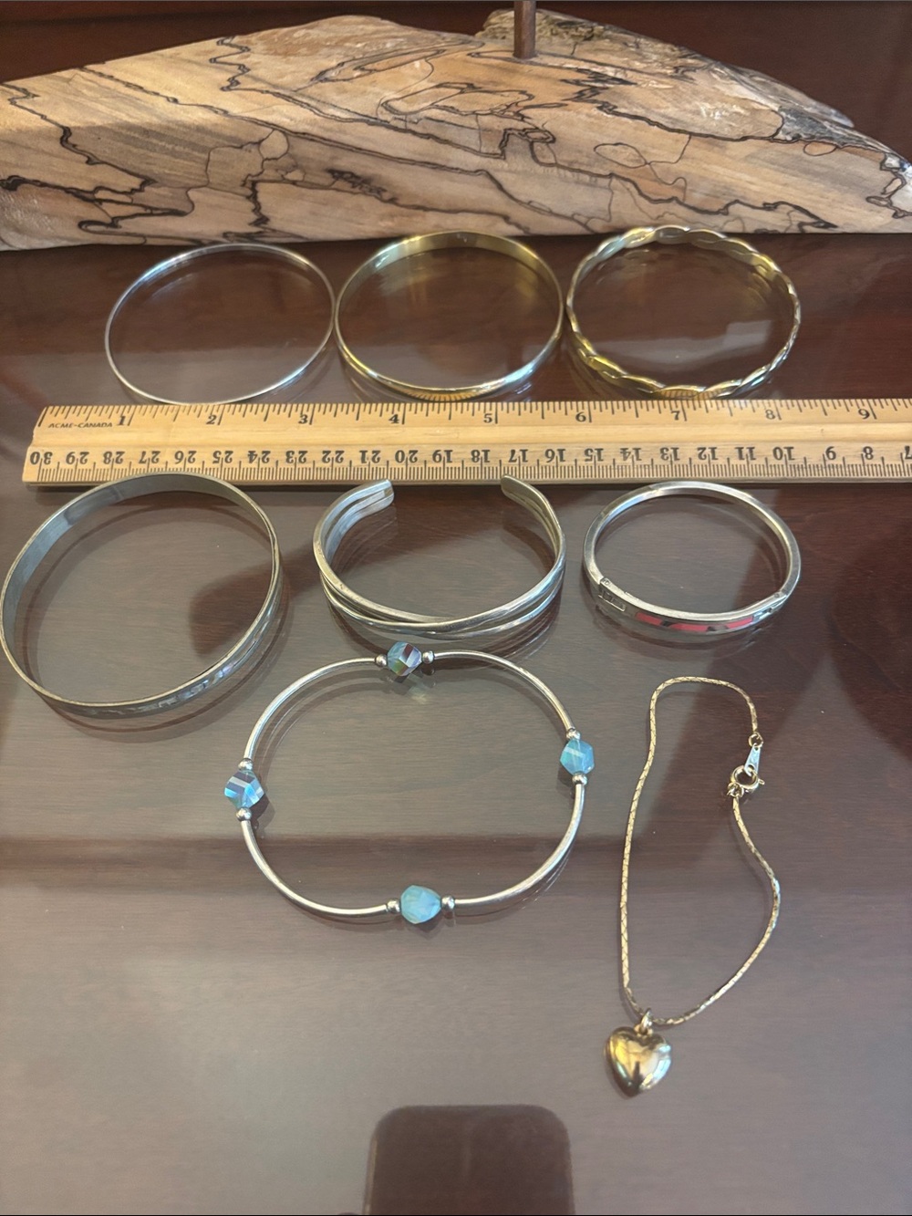8 Mixed Silver-Tone Bangles and Bracelets, some vintage